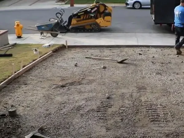 artificial turf concrete driveway B4