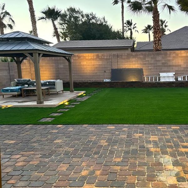 artificial turf paver installation B2