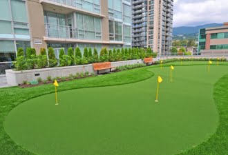 artificial turf putting green rocknblocklandscape