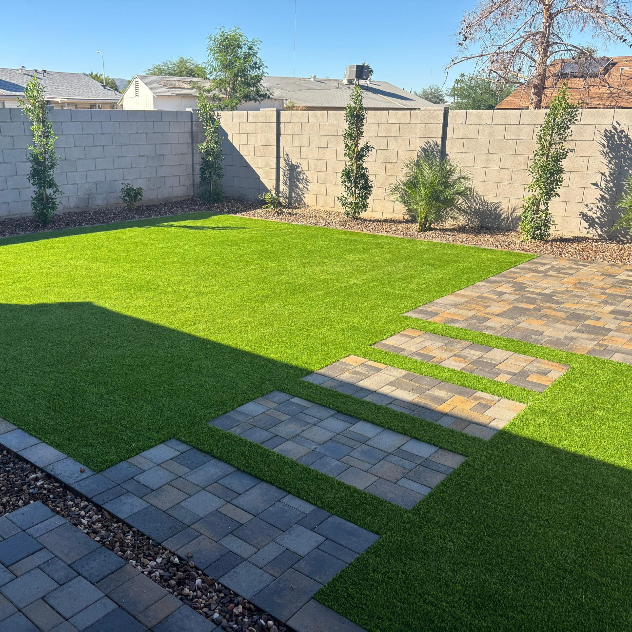 pavers and turf for rock n block artificial turf installation and pavers for yards by rock n block